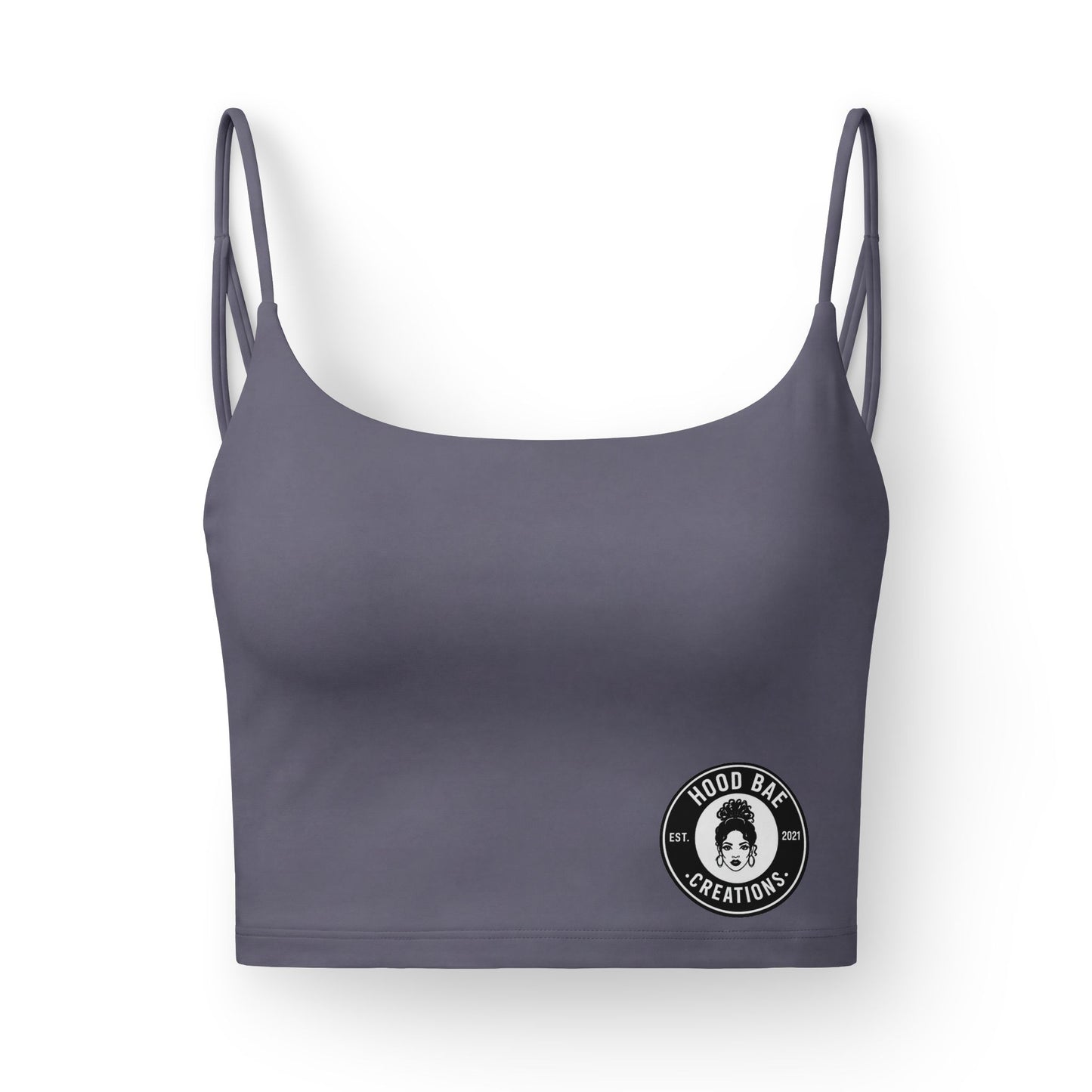 Luxe Women's Hoodbae Bra Crop Top — Minimal Logo Comfort Bralette
