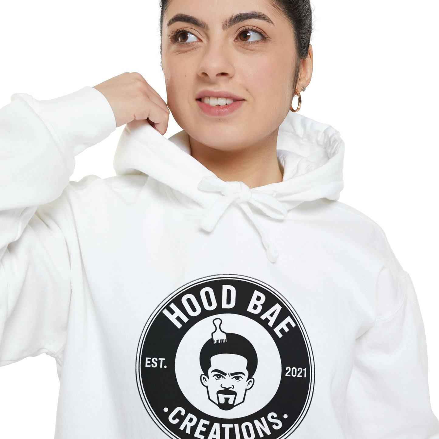 Men’s Hoodie - 'Hood Bae Creations' Logo Pullover