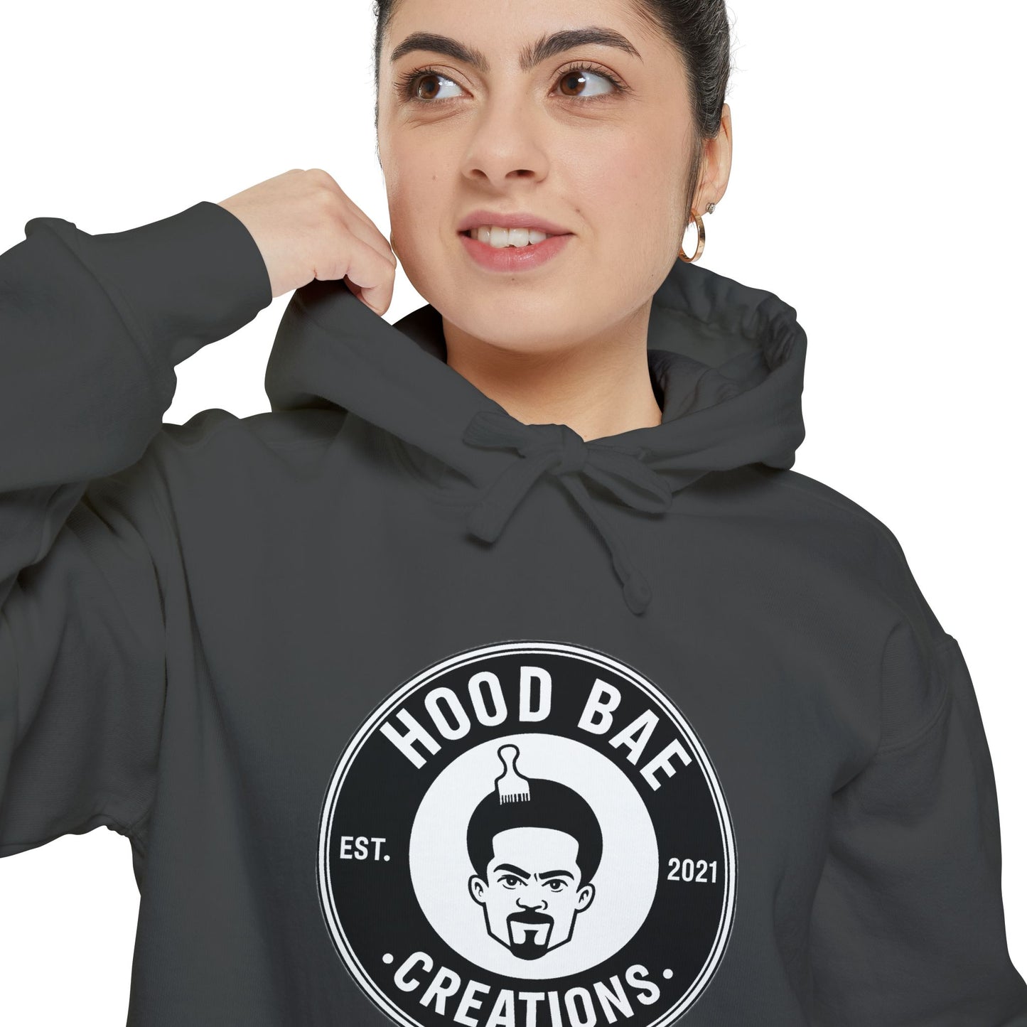 Men’s Hoodie - 'Hood Bae Creations' Logo Pullover