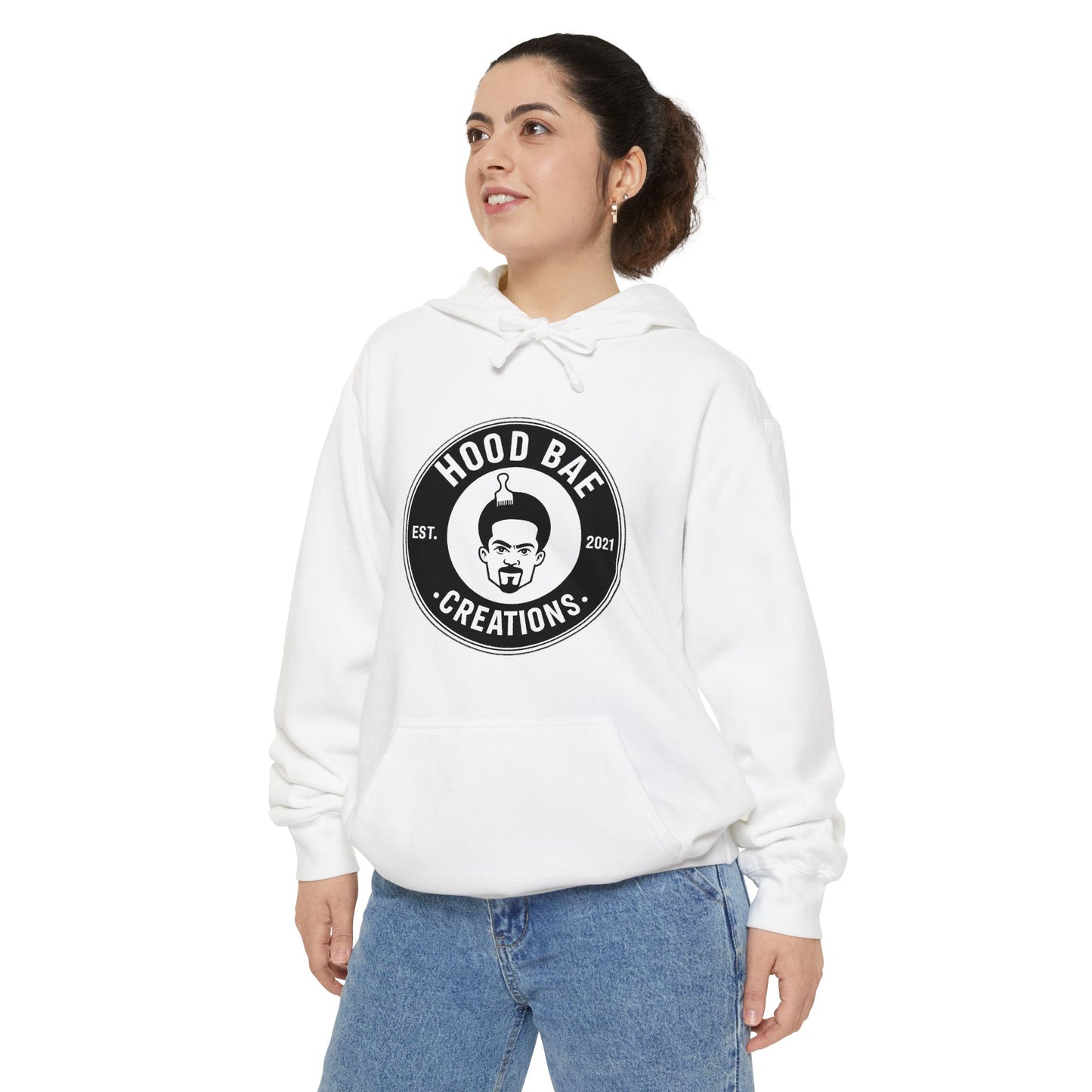 Men’s Hoodie - 'Hood Bae Creations' Logo Pullover