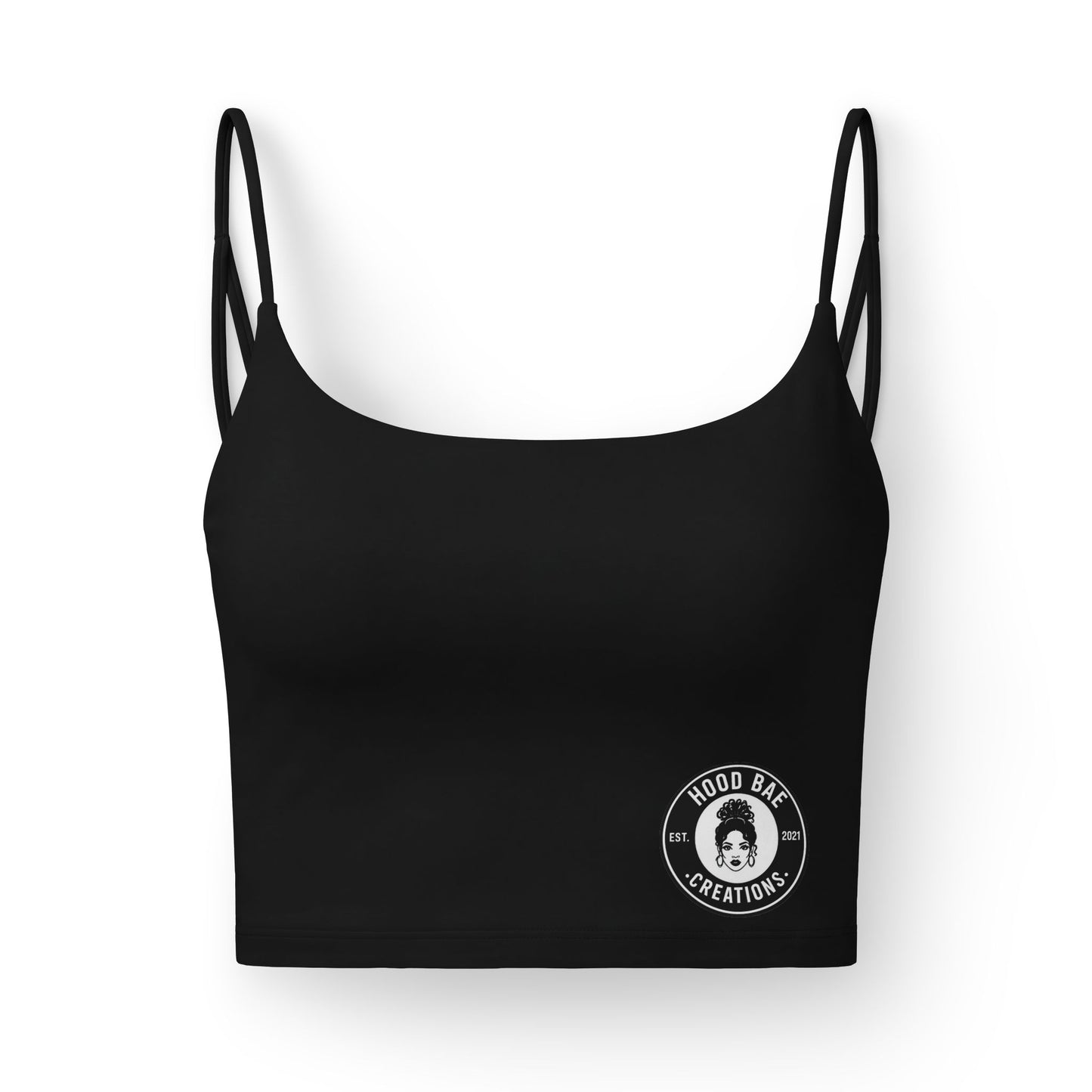 Luxe Women's Hoodbae Bra Crop Top — Minimal Logo Comfort Bralette