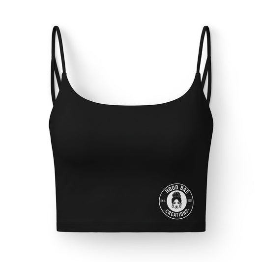 Luxe Women's Hoodbae Bra Crop Top — Minimal Logo Comfort Bralette