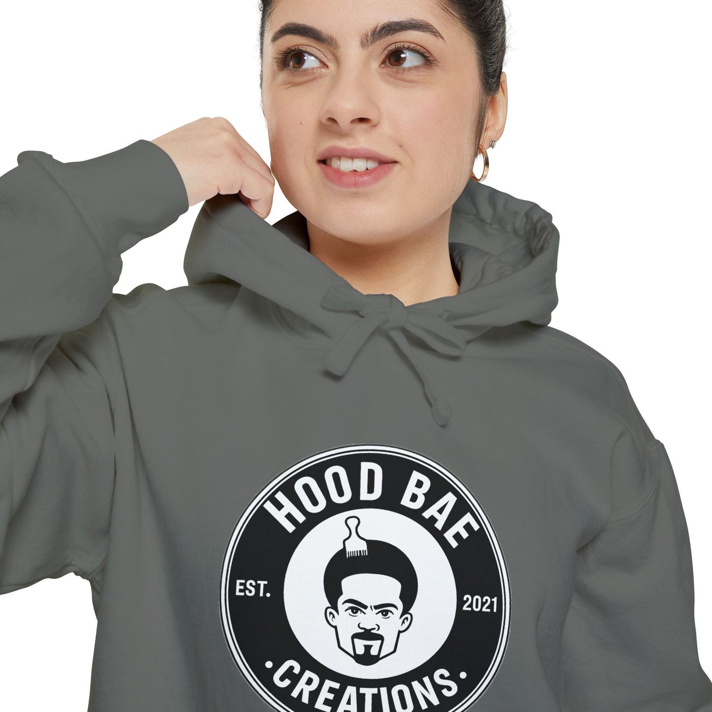 Men’s Hoodie - 'Hood Bae Creations' Logo Pullover